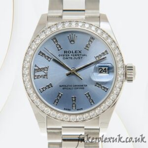 Rolex Datejust 28mm 279136 Ladies Silver-tone Blue Dial
