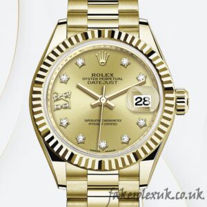 Rolex Datejust 28mm m279178-0014 Ladies Gold-tone